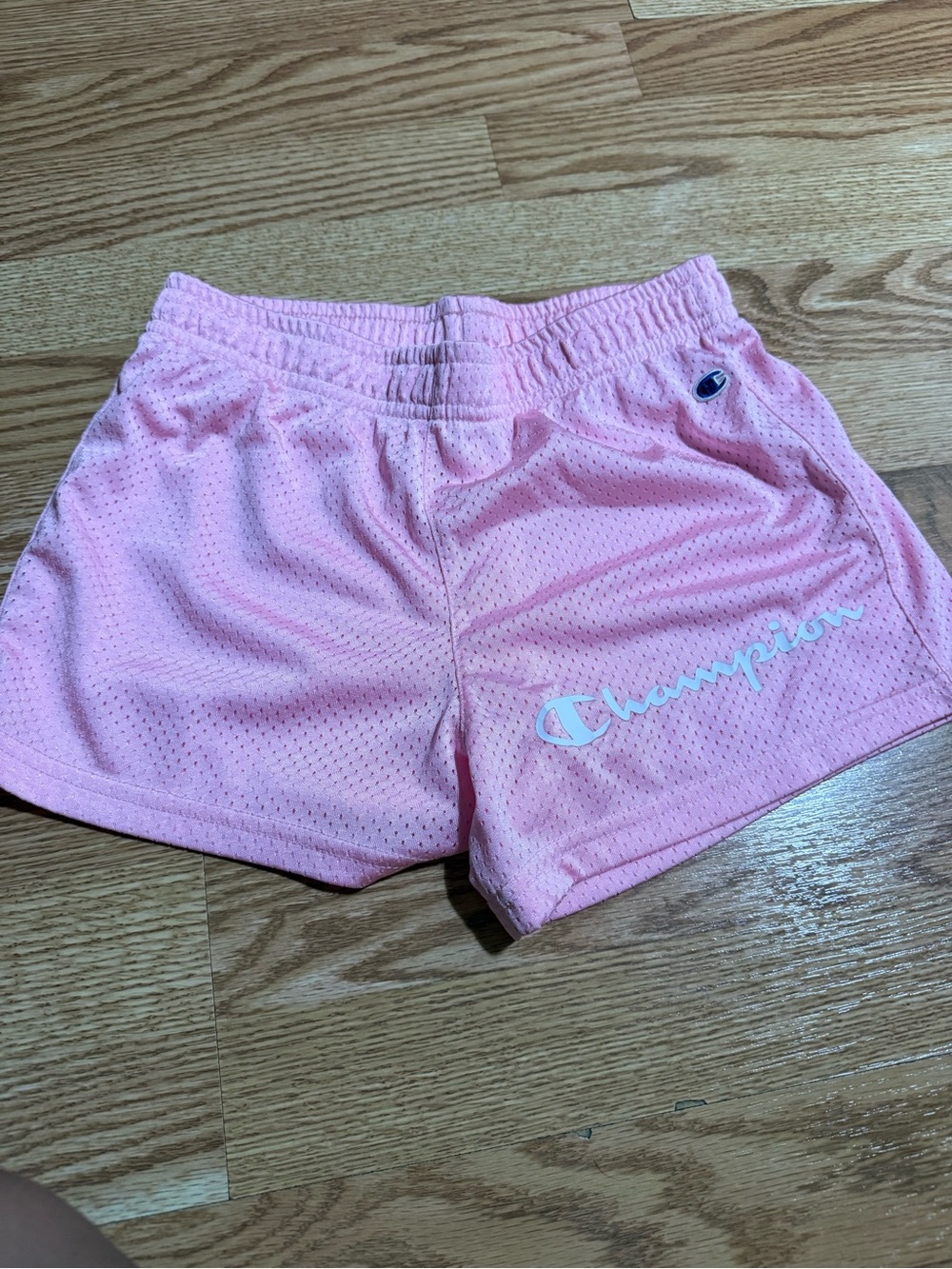 Champion Light Pink Mesh Athletic Shorts